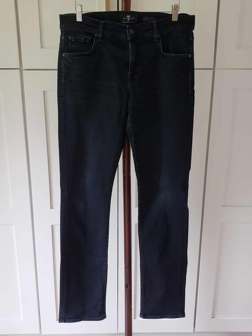 7 For All Mankind Slimmy Jeans Mens 30 Dark Indigo Luxe Performance Denim Pants